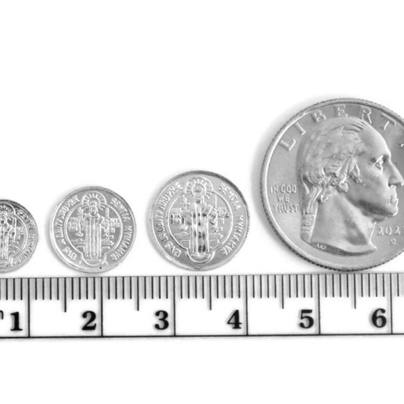 ST. Benedict Arras Medium .925 Sterling Silver - Picture 3 of 7